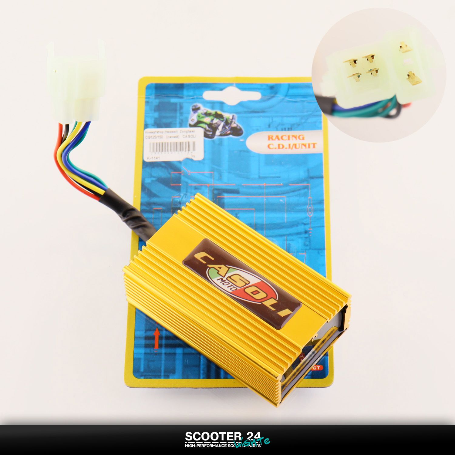 Коммутатор (тюнинг) Zonghsen CG125/150 157FMI 163FML 165FMM (золотистый) "CASOLI"