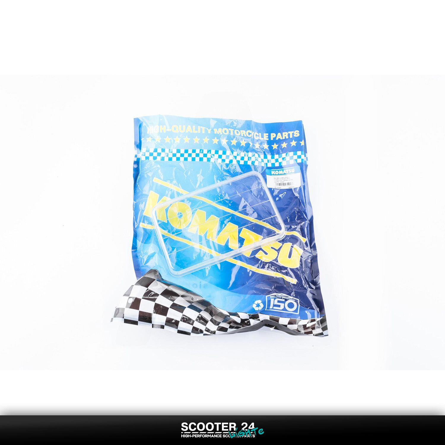 Стекло фары на мопед Delta квадратное мотоцикл Дельта Альфа "KOMATCU"