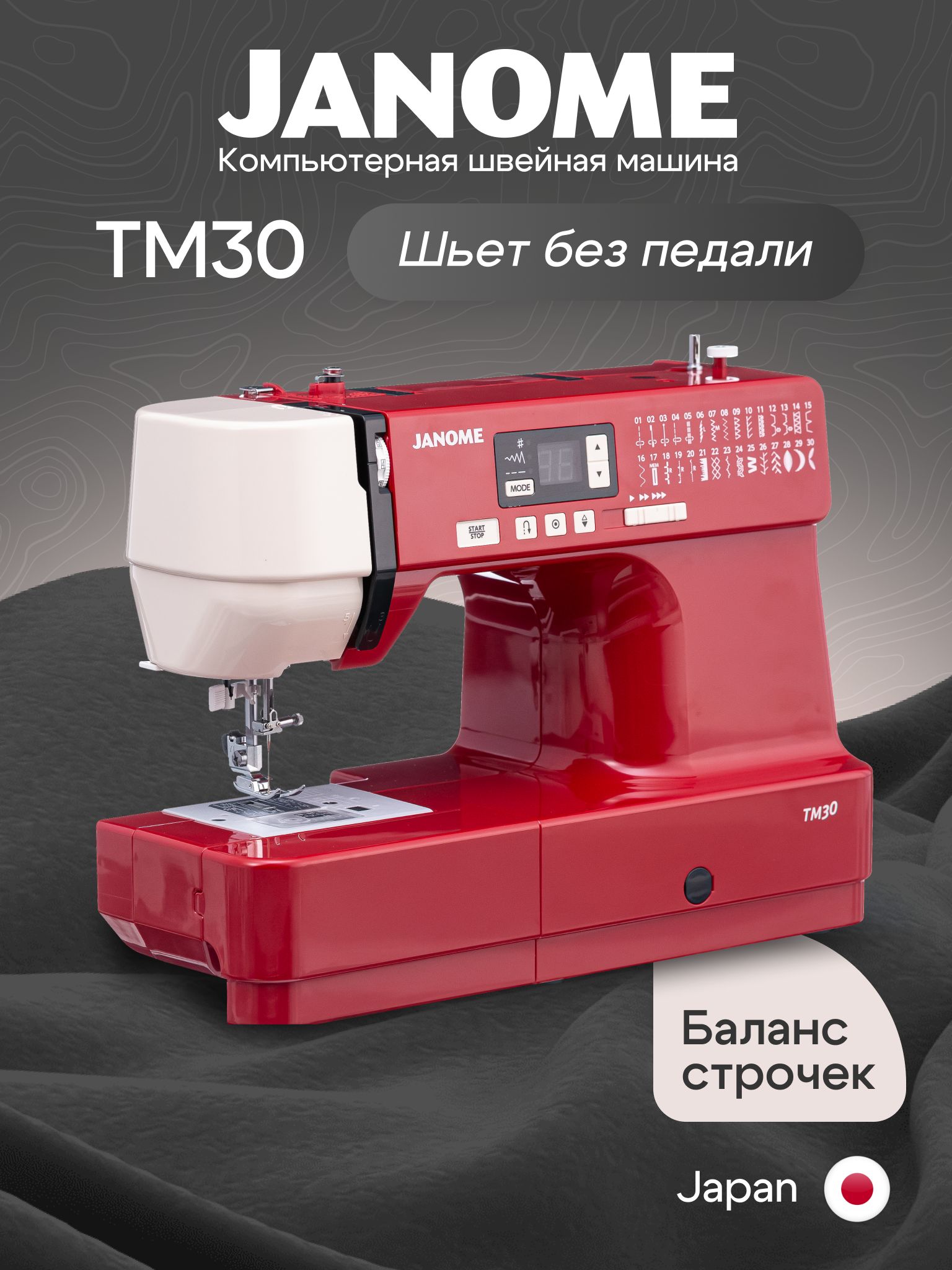 КомпьютернаяшвейнаямашинаJanomeТМ30