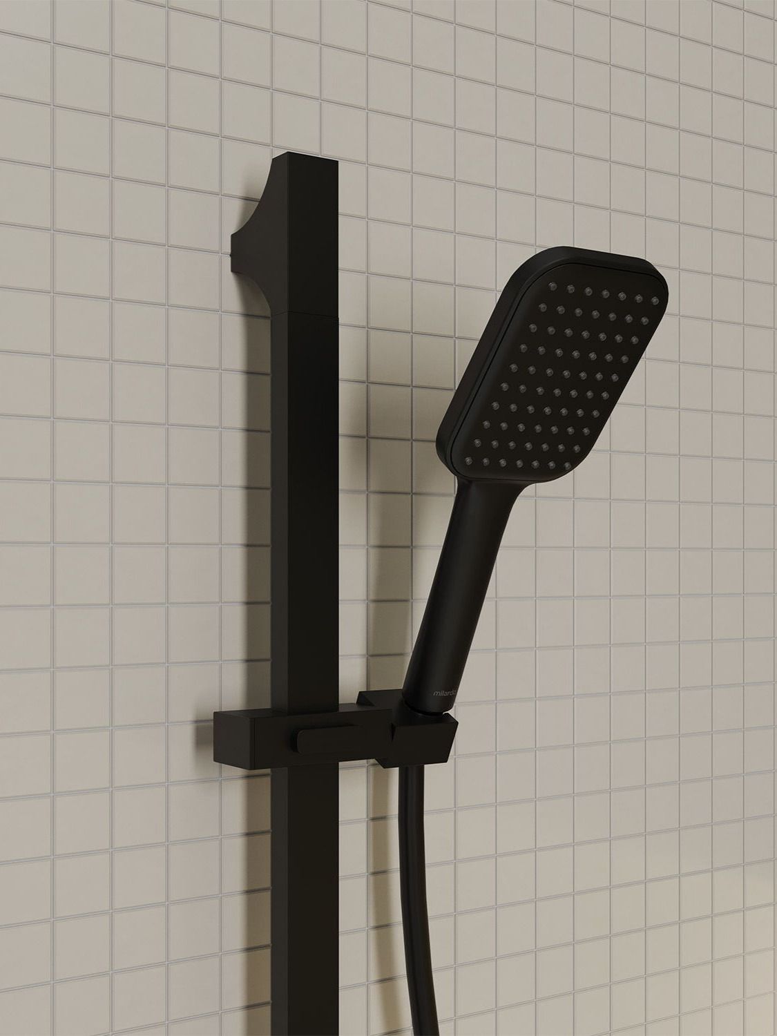 Фото товара на маркетплейсе ozon Лейка для душа, 1 режим, черная матовая, Ideal Spa, Milardo, ILS1FBSM18