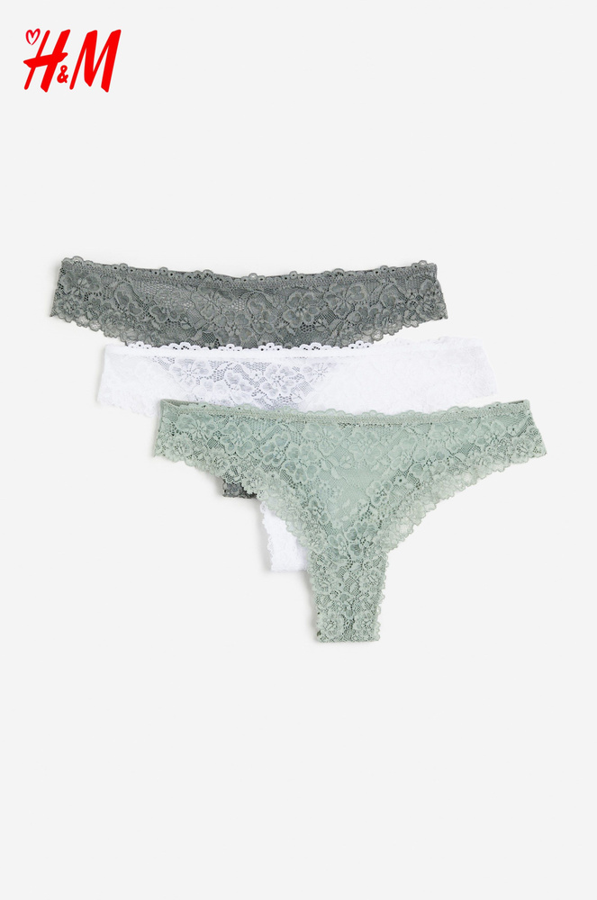 Комплект трусов бразильяна H&M Ladies Briefs, 3 шт #1