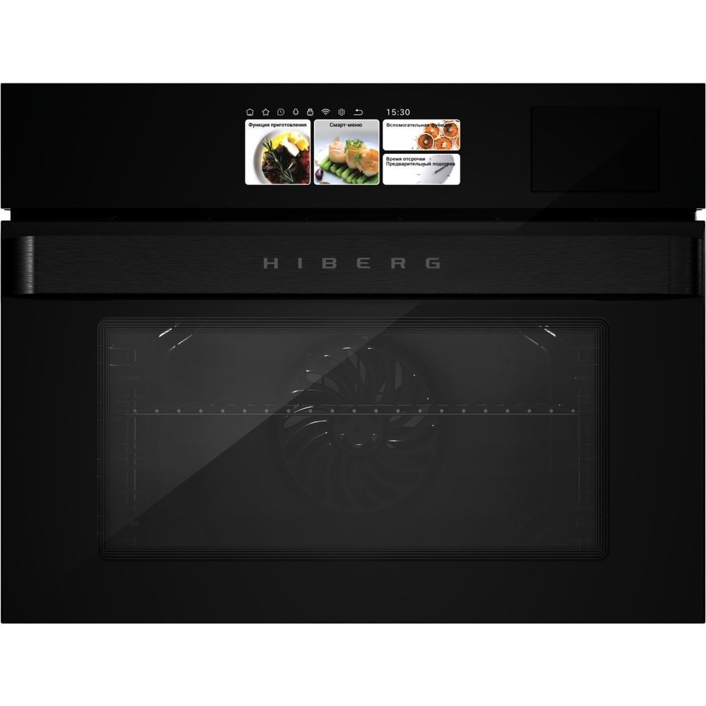 Духовой шкаф HIBERG S-VM 5615 B i-SMART, встраиваемый, с паром, 13 режимов, 56 рецептов, мощность 2000 #1