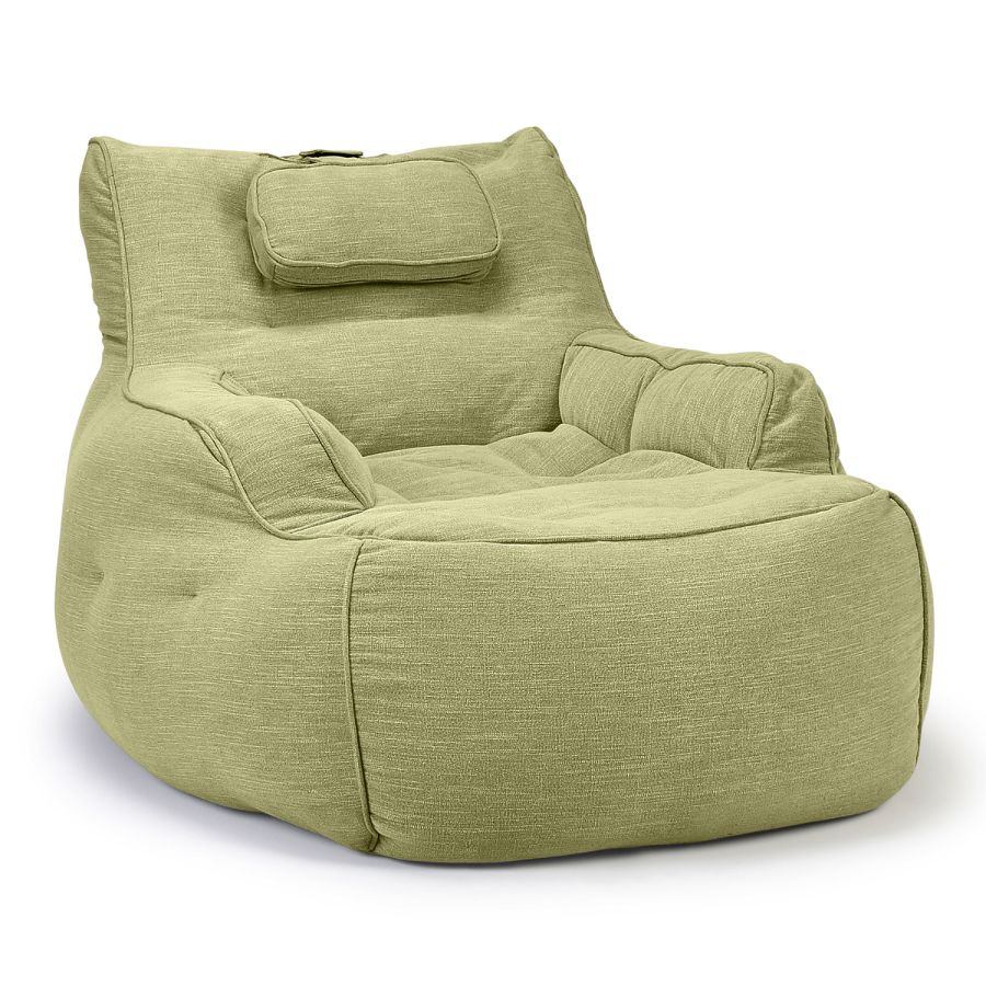 Удобное современное кресло Ambient Lounge - Tranquility Armchair - Lime Citrus (шенилл, зеленый) - бескаркасная #1
