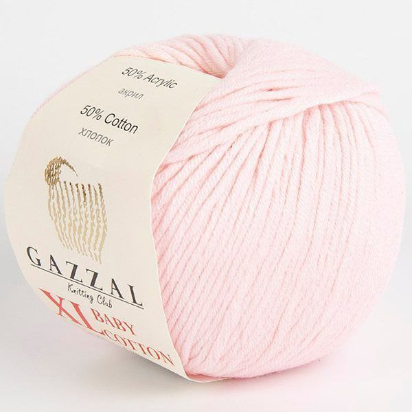 Пряжа Gazzal BABY COTTON XL 3411 бл.розовый (10 мотков) #1