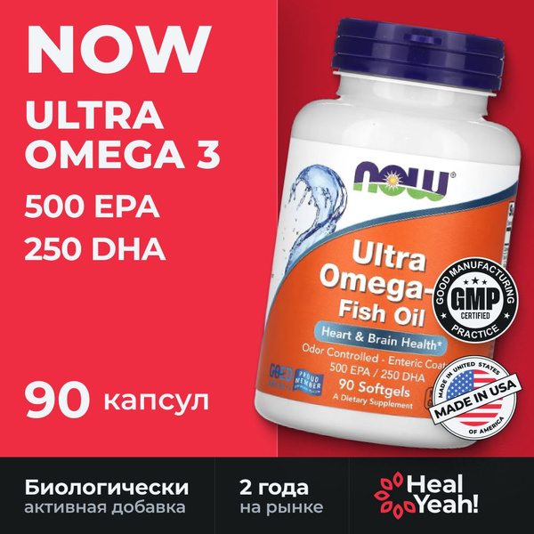 Ультра Омега-3 нау, Ultra Omega-3 Now Foods, 90 капсул купить на OZON ...
