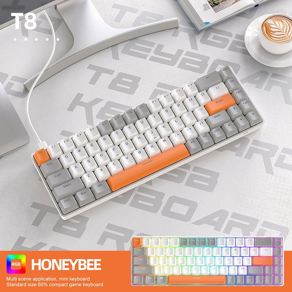 Механическая клавиатура Механические T8 RGB English Edition клавиатуры ...