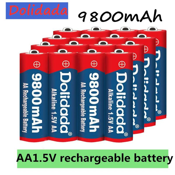 Заряжаемый аккумулятор AA 9800mah 1.5V Новый щелочной заряжаемый ...