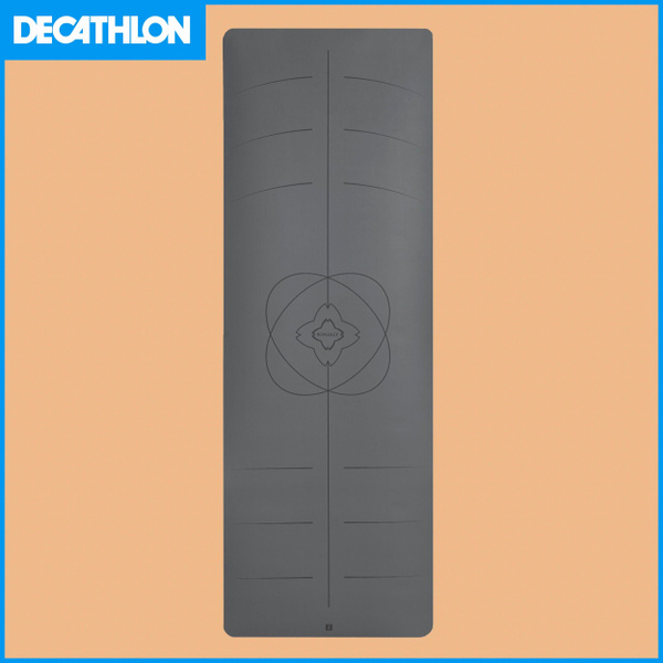 Коврик для фитнеса и йоги Декатлон (Decathlon), цвет серый, размер 185 ...