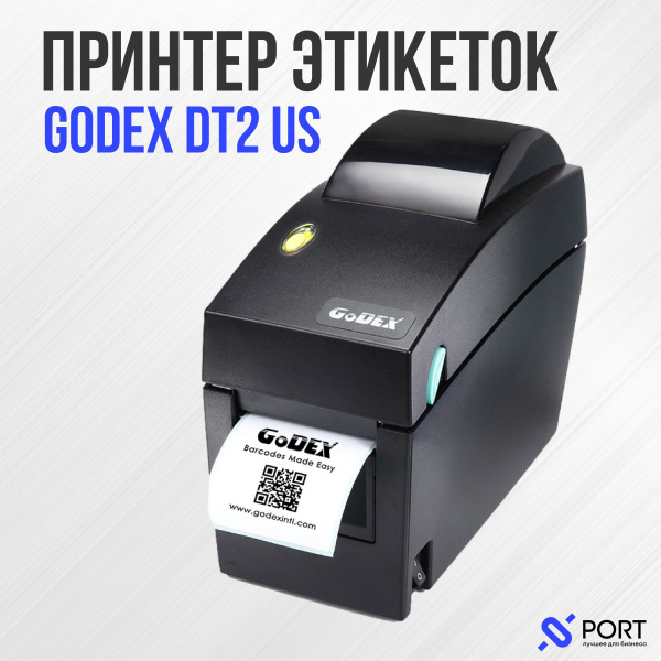 Принтер для наклеек/этикеток Godex DT2 US, Монохромный печать, купить ...