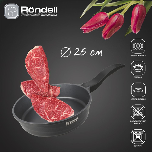 Сковорода Rondell Для газовых плит Walzer Алюминий_26, 26 см - купить ...