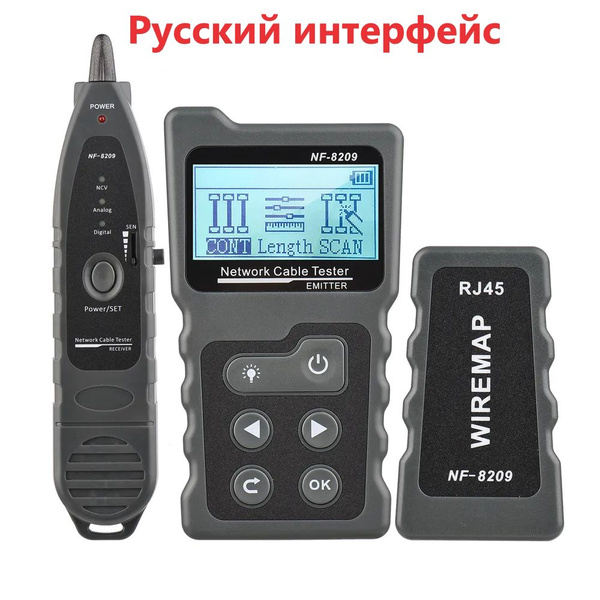 Кабельный тестер NF-8209 Noyafa поиск дефектов витой пары измеритель ...