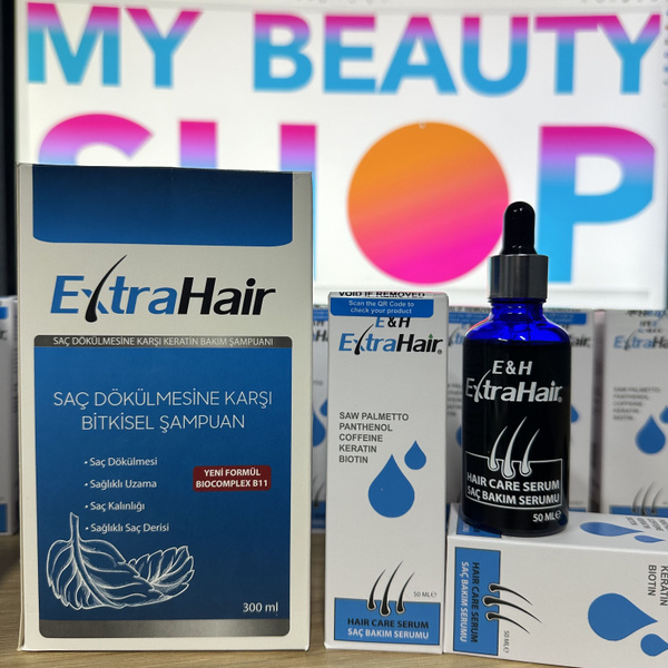 Набор против выпадения волос Extra Hair Volkan Kozmetik Шампунь 1шт ...