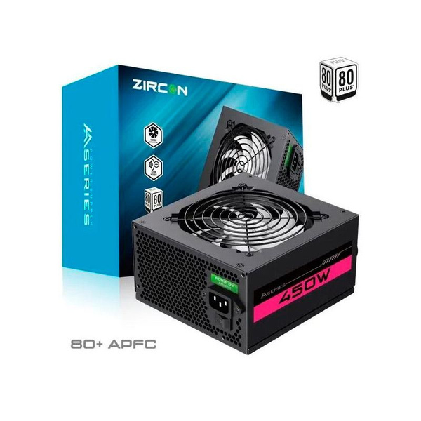 Zircon Блок питания компьютера AA-450, 450 Вт - купить с доставкой по ...