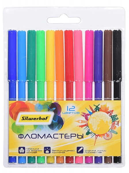 Фломастеры 12 цветов Солнечная колллекция (867222-12) - купить с ...