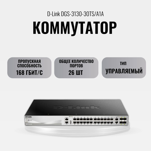 Коммутатор D-Link DGS-3130-30TS/A1A - купить по выгодной цене в ...