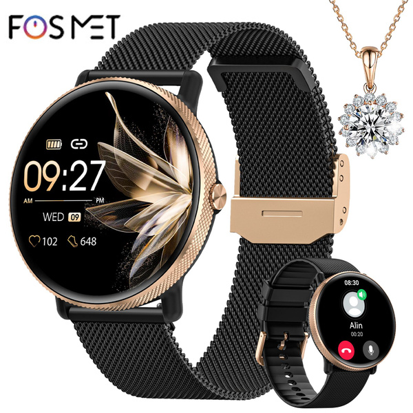 Характеристики Женские смарт-часы FOSMET HD с AMOLED-экраном/умные ...