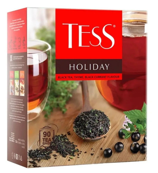 Чай черный Tess Holiday (1,4гр.*90п.) 9 пачек купить на OZON по низкой ...