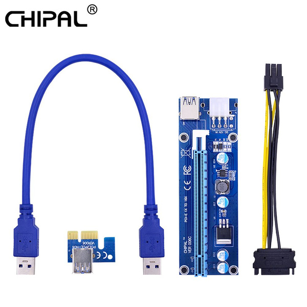 Райзер PCI-E CHIPAL 006C Riser для видеокарты PCIE удлинитель плата ...