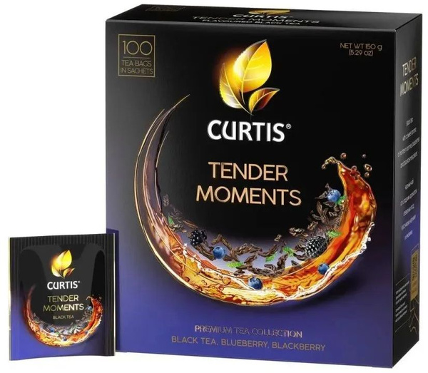 Чай черный Curtis "Tender Moments" Нежные моменты со вкусом черники ...