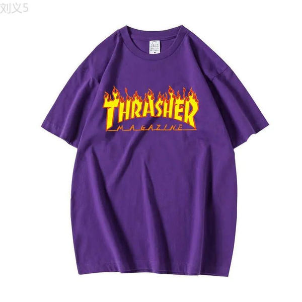 Футболка THRASHER, размер 52, цвет пурпурный, Хлопок - купить по ...