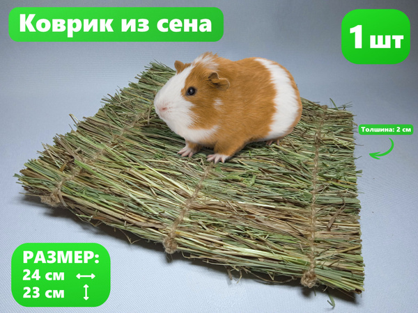 Коврик - подстилка из майского сена для грызунов, кроликов, шиншилл ...