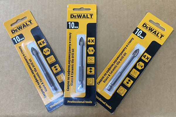 Сверло Перьевое по Керамике и Стеклу 10мм (3шт.)Dewalt - купить по ...