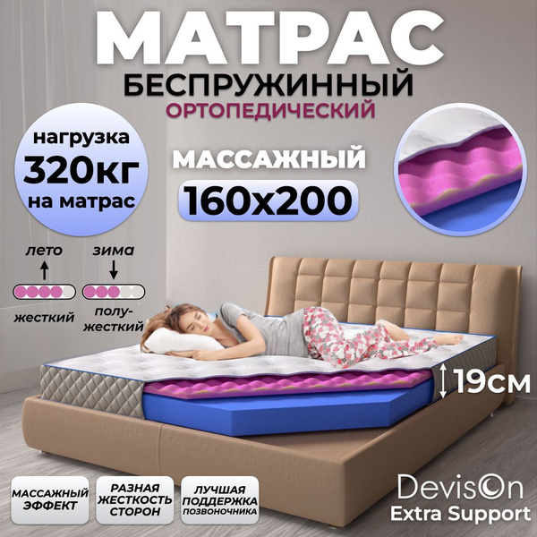 Матрас Devison Devison Ортопедические, Беспружинный, 160 - купить по ...