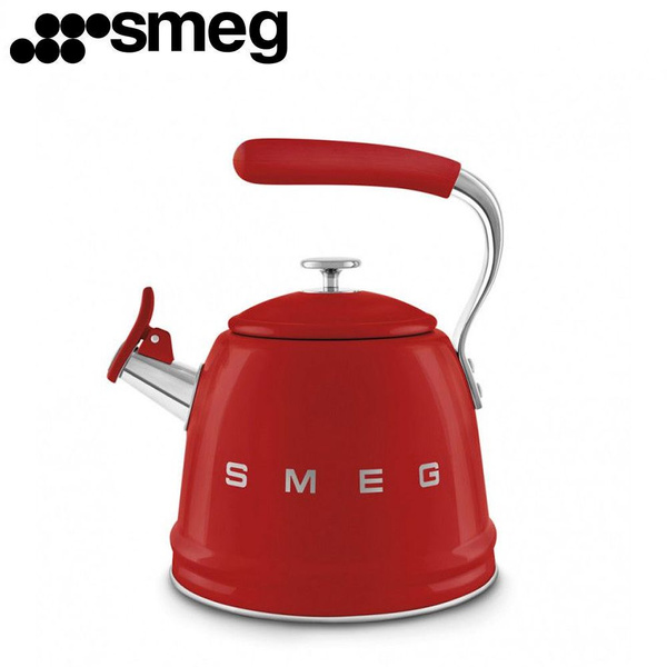Чайник для плиты SMEG CKLW2001RD со свистком, красный, 2,3л - купить с ...