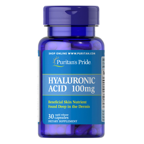 Гиалуроновая кислота 100 мг Hyaluronic Acid 100 mg Puritans Pride 30 ...