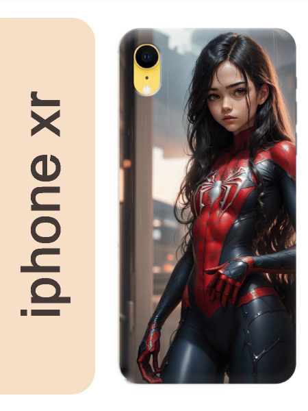 Чехол на iphone xr девушка человек паук 975 - купить с доставкой по ...