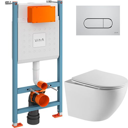 Характеристики Инсталляция с подвесным унитазом VitrA V-fix core 800 ...
