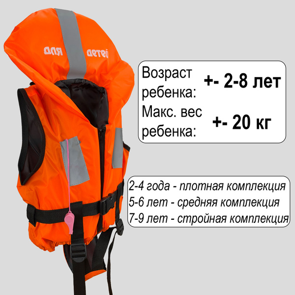 Детский спасательный жилет Юнга до 20 кг (возраст 2-9 лет) - купить по ...