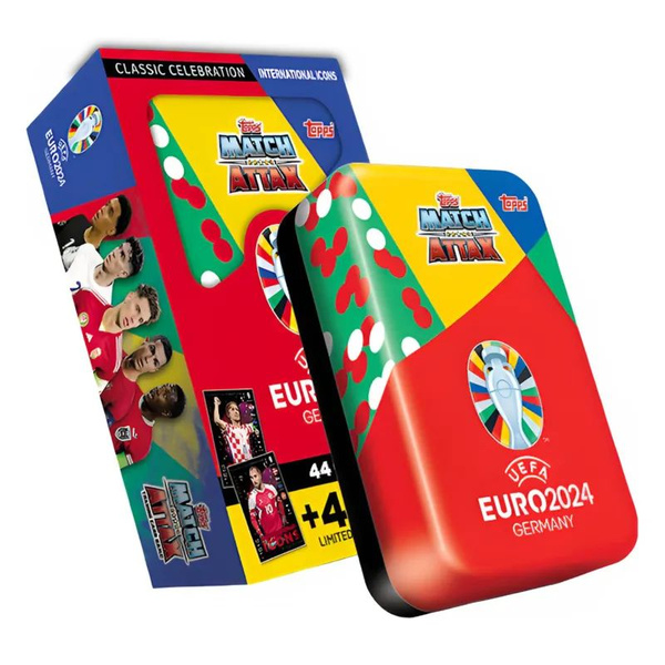 Коробка карточек Евро 2024 Topps Match Attax Mega Tin №3 любителям ...