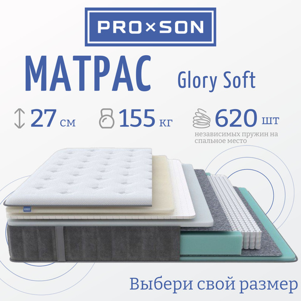 Матрас PROSON Glory Soft_210, Независимые пружины, 180 - купить по ...