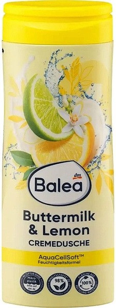 Характеристики Balea Buttermilk&Lemon гель-крем для душа Сливки и лимон ...