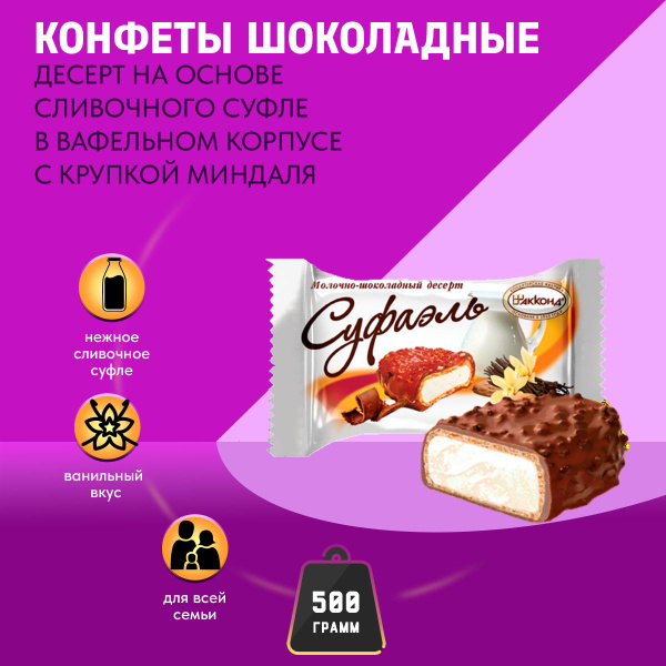 Конфеты Суфаэль десерт 500 грамм Акконд - купить с доставкой по ...