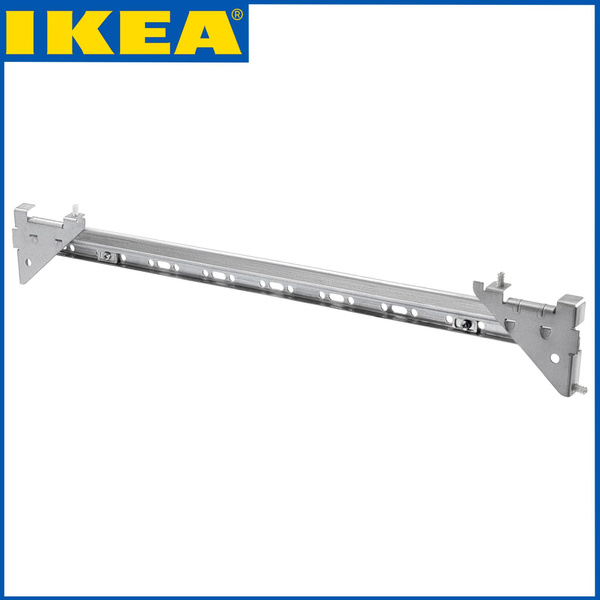 Рейка ИКЕА (IKEA), планка (шина) для крепление полок, цвет серый, 70 см ...