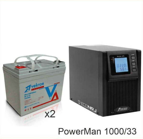 ИБП для котла С двойным преобразованием Powerman, 1000 В·А купить по ...