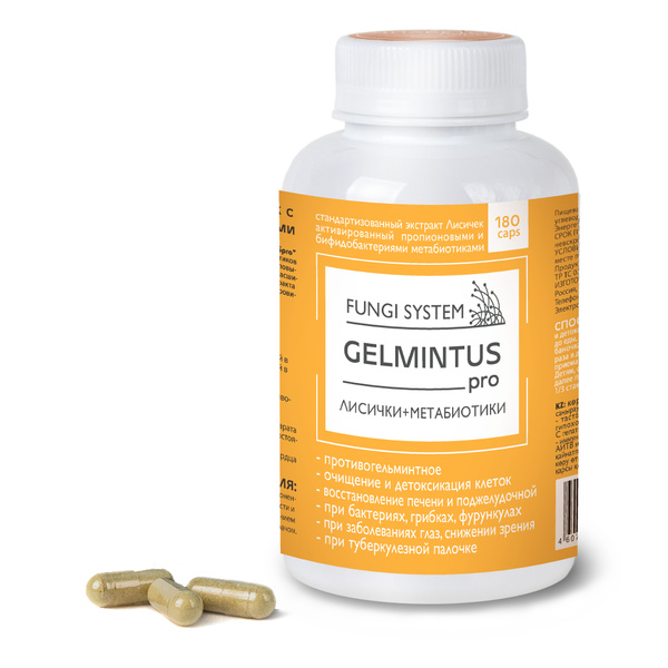 Экстракт Лисичек + метабиотики GELMINTUS pro - купить с доставкой по ...