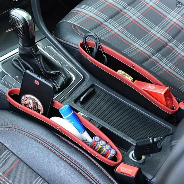 Автомобильный органайзер между сиденьями для хранения мелких вещей в ...