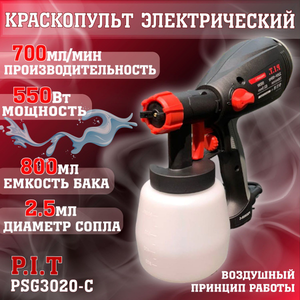 Электрический краскопульт P.I.T. PSG3020-C купить по выгодной цене в ...