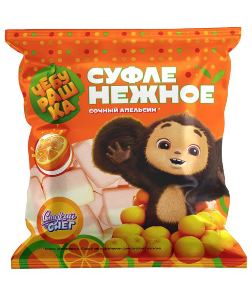 Маршмеллоу Сладкий снег нежное суфле апельсин, 5 шт по 85 г - купить с ...