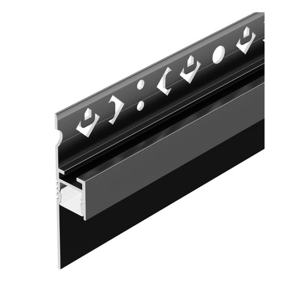 Плинтус керамический Плинтус FANTOM-2000 BLACK 200 см x 1.3 см, черный ...