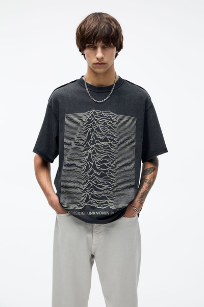 Футболка Pull&Bear, размер 46, цвет серый, хлопок: 100 - купить по ...