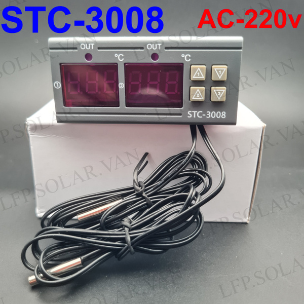 Терморегулятор STC-3008 220v; термостат, контроллер температуры - с 2x ...