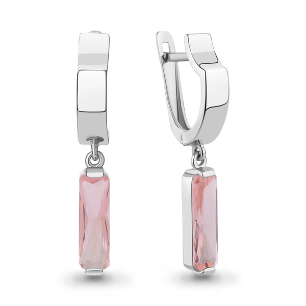 Серебряные серьги DIAMANT-ONLINE с морганитом 925 пробы - купить с ...