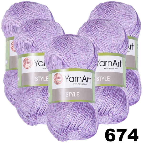 Пряжа YarnArt Style (ЯрнАрт Стайл) / цвет 674 - Лаванда (партия 149 ...
