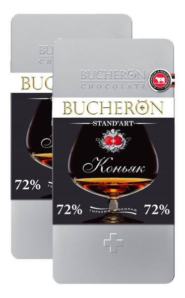 Шоколад BUCHERON горький с коньяком ж/б 100г, 2 шт. - купить с ...