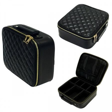 Бьюти-кейс визажиста стеганый SMALL 26х10х23см черный - купить с ...