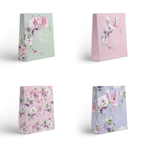 Набор подарочных пакетов Paketiko Прованс, 25,5*31,5*11 см, 12 шт ...